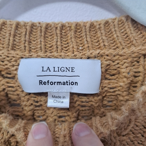Reformation x La Ligne Sail Away With Me sweater camel XS - Picture 7 of 8